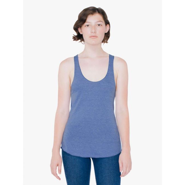 Women's tri-blend racerback tank culoare athletic blue marimea m