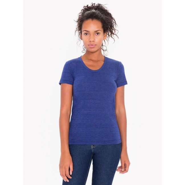 Women's tri-blend short sleeve track t-shirt culoare tri-indigo marimea l