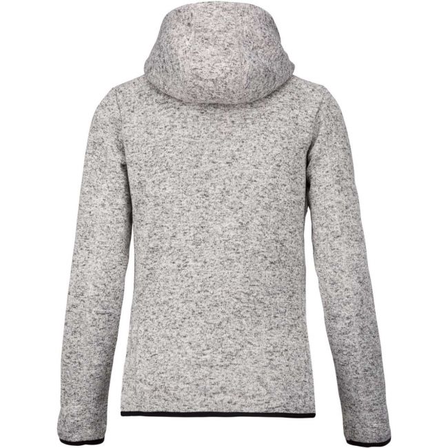 Ladies’ heather hooded jacket culoare light grey mélange marimea s