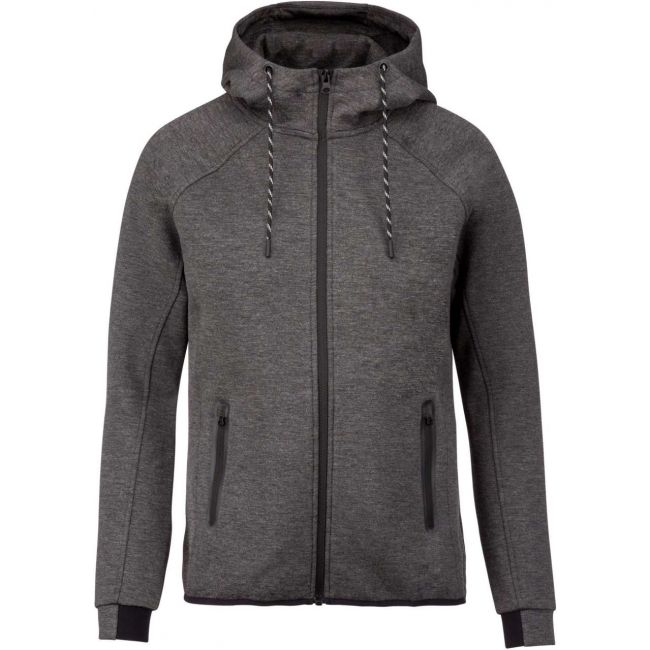 Men's hooded sweatshirt culoare deep grey heather marimea m