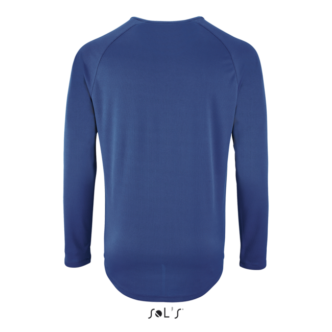 Sol's sporty lsl men - long-sleeve sports t-shirt culoare royal blue marimea 2xl