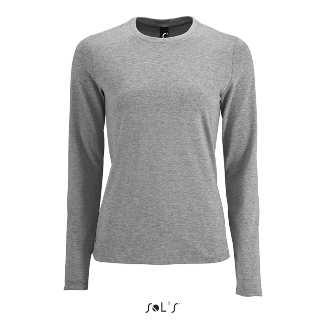 Sol's imperial lsl women - long-sleeve t-shirt culoare grey melange marimea l