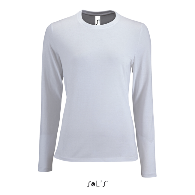 Sol's imperial lsl women - long-sleeve t-shirt culoare white marimea xl