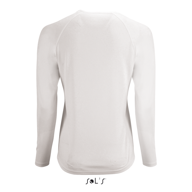 Sol's sporty lsl women - long sleeve sports t-shirt culoare white marimea s