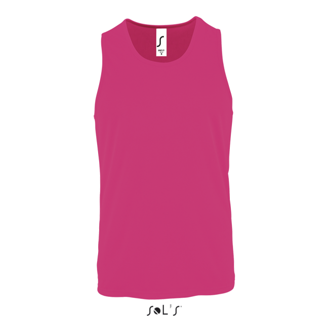 Sol's sporty tt men - sports tank top culoare neon pink 2 marimea 3xl