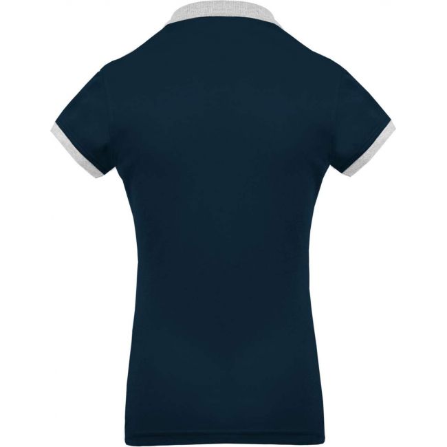 Ladies’ two-tone piquÉ polo shirt culoare navy/oxford grey marimea xs