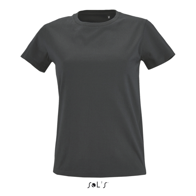 Sol's imperial fit women - round neck fitted t-shirt culoare dark grey marimea 2xl