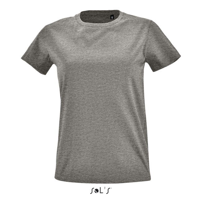 Sol's imperial fit women - round neck fitted t-shirt culoare grey melange marimea l