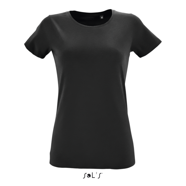 Sol's regent fit women round collar fitted t-shirt culoare deep black marimea s