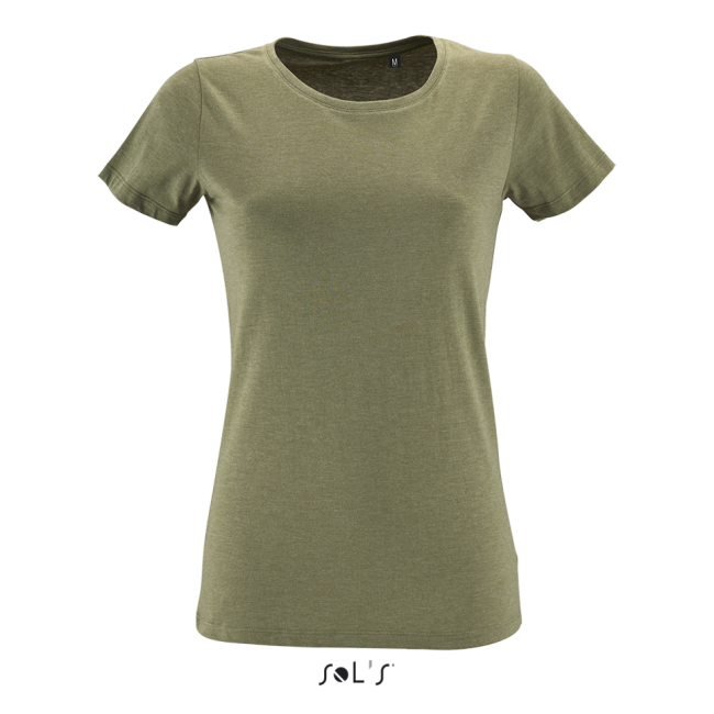 Sol's regent fit women round collar fitted t-shirt culoare heather khaki marimea xl