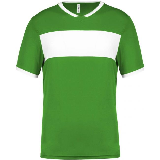 Adults' short-sleeved jersey culoare green/white marimea 2xl