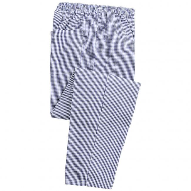 Chef's pull-on trousers culoare navy/white check marimea l