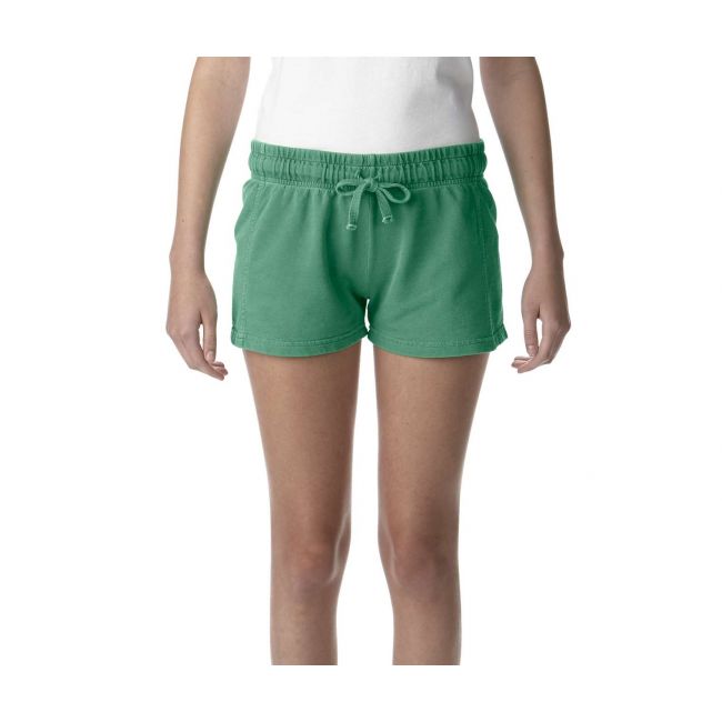 Ladies' french terry shorts culoare grass marimea s