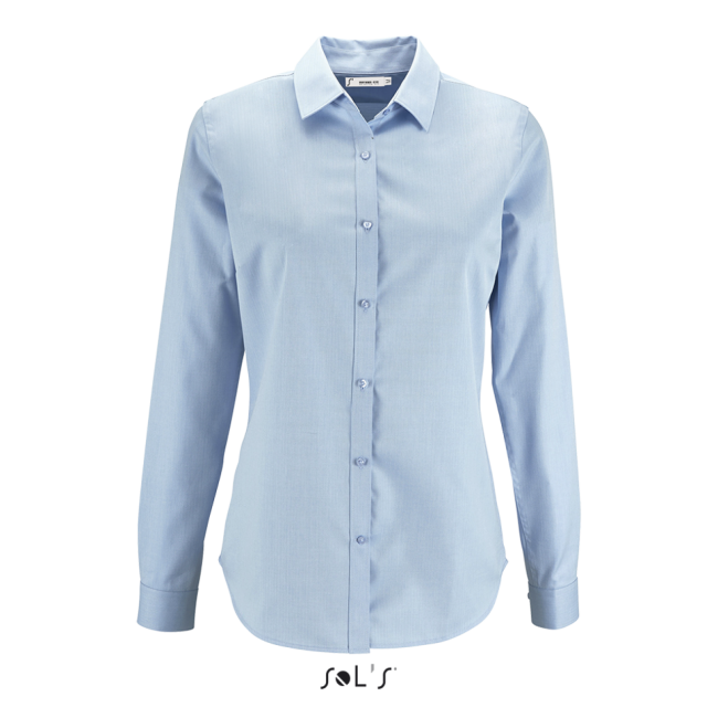 Sol's brody women - herringbone shirt culoare sky blue marimea m