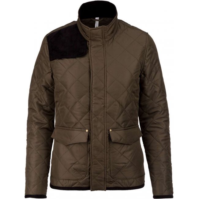 Ladies’ quilted jacket culoare mossy green/black marimea xl