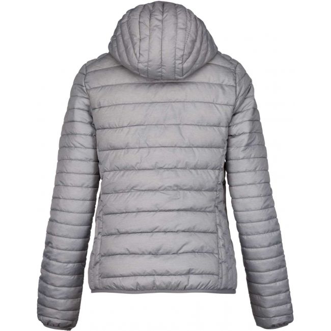 Ladies' lightweight hooded padded jacket culoare marl silver marimea s