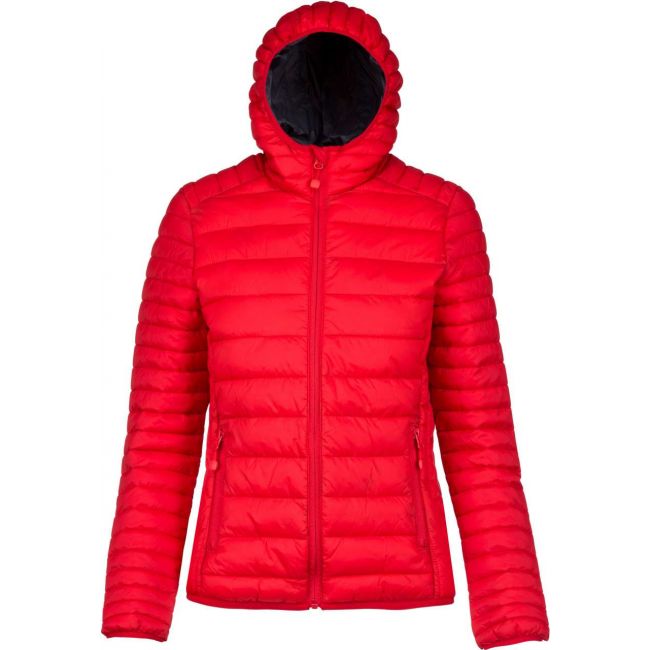 Ladies' lightweight hooded padded jacket culoare red marimea m