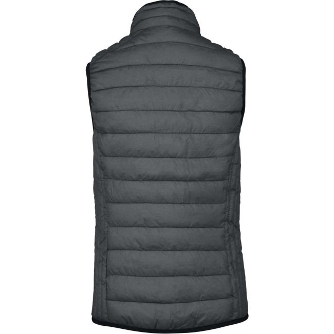 Ladies' lightweight sleeveless fake down jacket culoare marl dark grey marimea xl