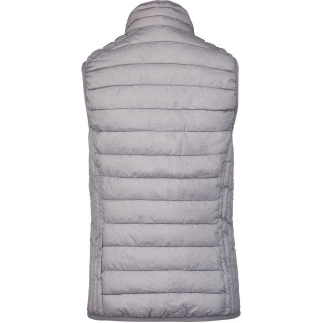 Ladies' lightweight sleeveless fake down jacket culoare marl silver marimea l