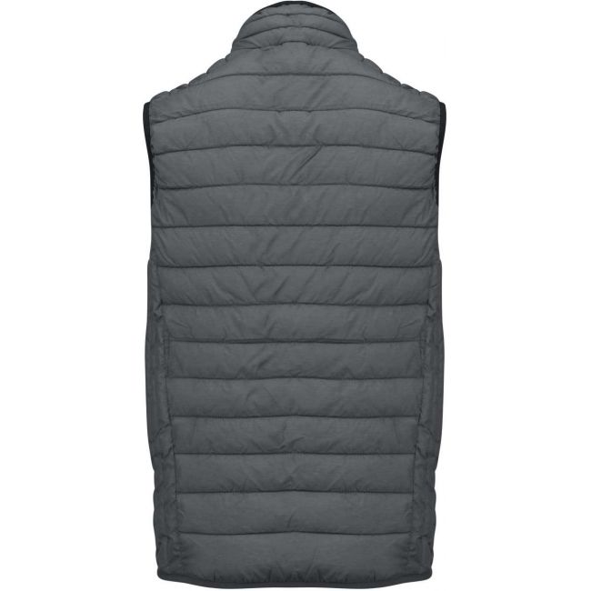 Men’s lightweight sleeveless fake down jacket culoare marl dark grey marimea m