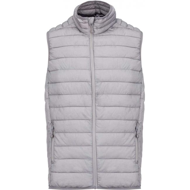 Men’s lightweight sleeveless fake down jacket culoare marl silver marimea s