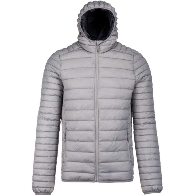 Men's lightweight hooded padded jacket culoare marl silver marimea 3xl