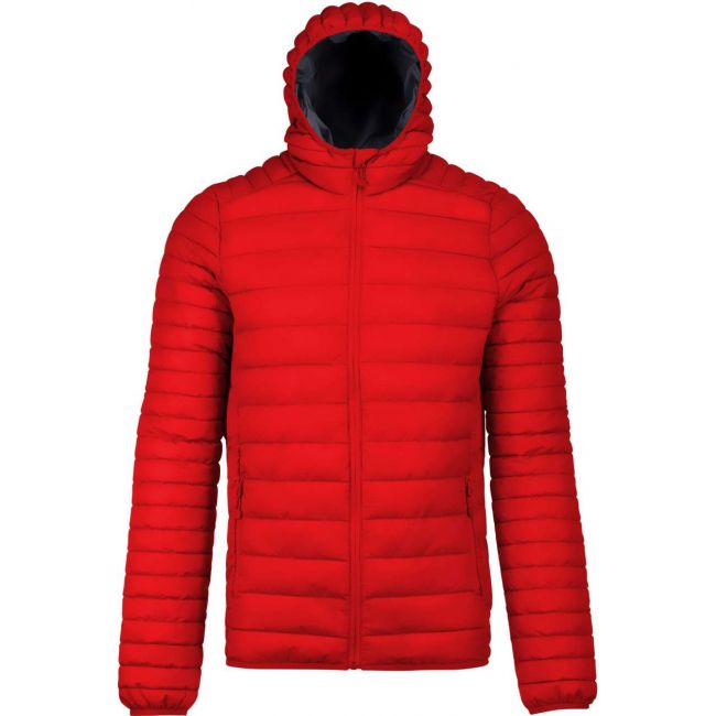 Men's lightweight hooded padded jacket culoare red marimea l