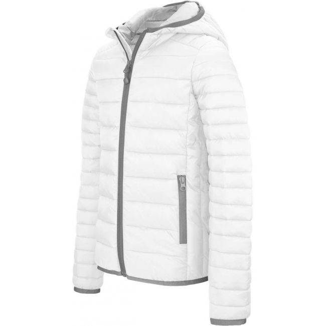 Men's lightweight hooded padded jacket culoare white marimea 2xl