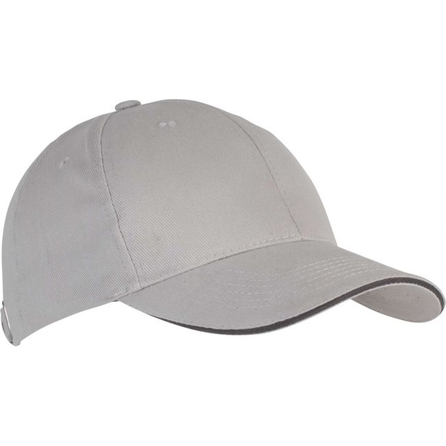 Orlando - oekotex certified 6 panel cap culoare light grey/dark grey marimea u