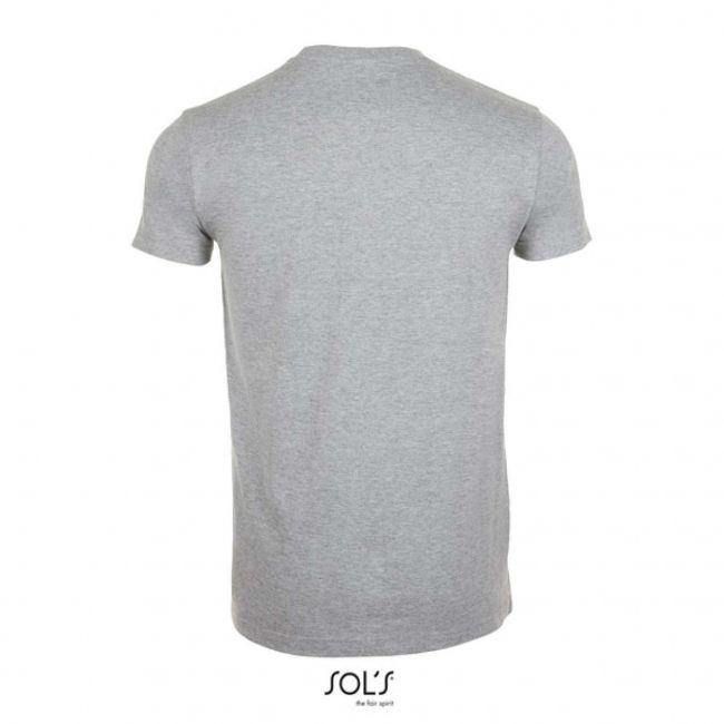 Sol's imperial fit - men's round neck close fitting t-shirt culoare grey melange marimea s