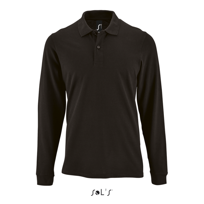 Sol's perfect lsl men - long-sleeve piquÉ polo shirt culoare black marimea l