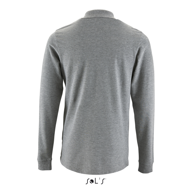 Sol's perfect lsl men - long-sleeve piquÉ polo shirt culoare grey melange marimea m