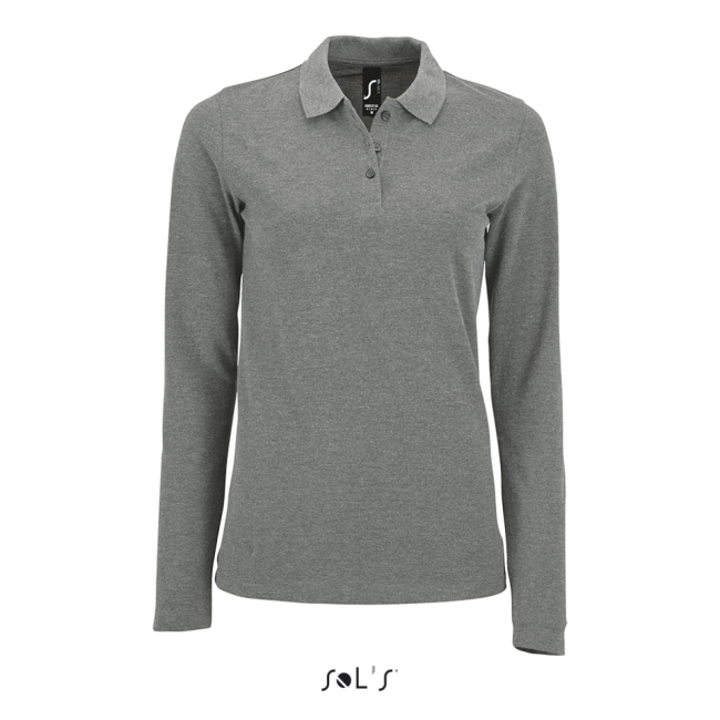 Sol's perfect lsl women - long-sleeve piquÉ polo shirt culoare grey melange marimea xl