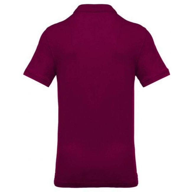 Men's short-sleeved piquÉ polo shirt culoare wine marimea xl