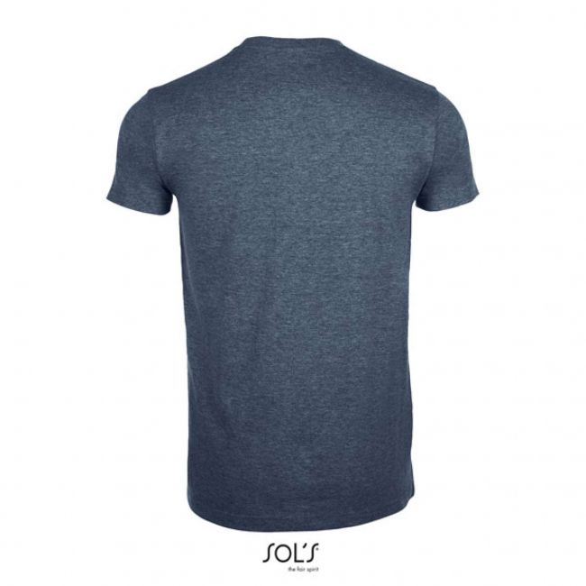 Sol's imperial fit - men's round neck close fitting t-shirt culoare heather denim marimea l