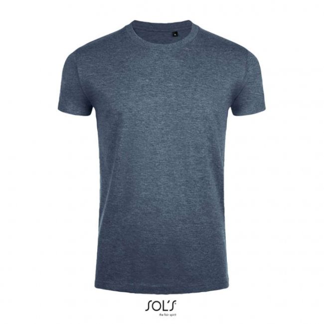 Sol's imperial fit - men's round neck close fitting t-shirt culoare heather denim marimea m