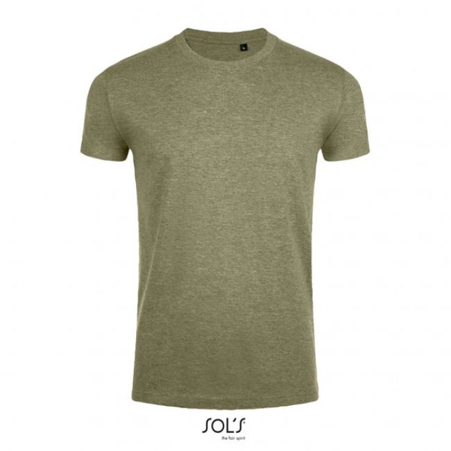 Sol's imperial fit - men's round neck close fitting t-shirt culoare heather khaki marimea m