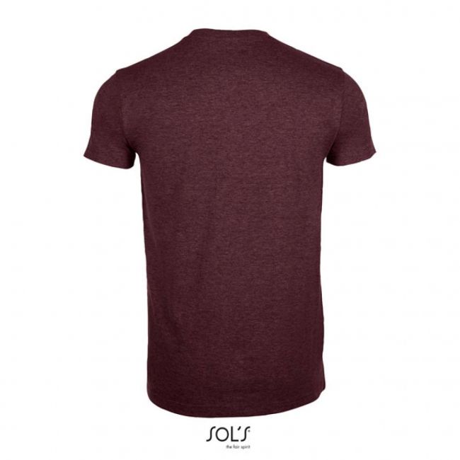 Sol's imperial fit - men's round neck close fitting t-shirt culoare heather oxblood marimea m