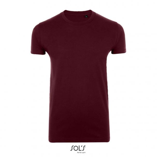 Sol's imperial fit - men's round neck close fitting t-shirt culoare oxblood marimea s