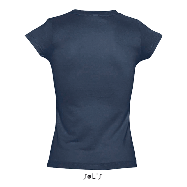 Sol's moon - women’s v-neck t-shirt culoare denim marimea m