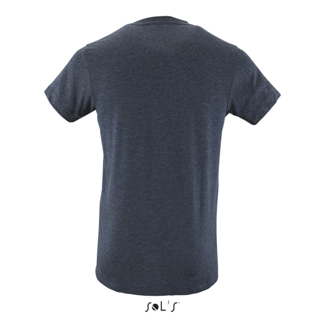 Sol's regent fit - men’s round neck close fitting t-shirt culoare heather denim marimea l