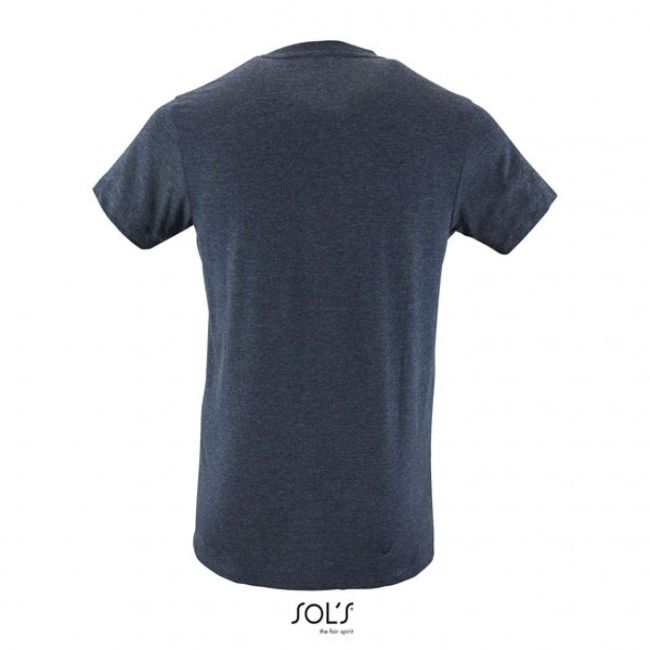 Sol's regent fit - men’s round neck close fitting t-shirt culoare heather denim marimea s