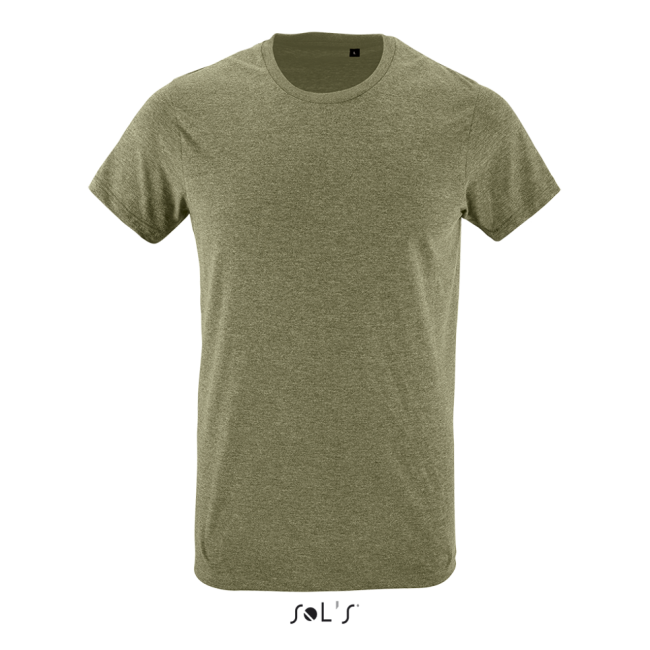 Sol's regent fit - men’s round neck close fitting t-shirt culoare heather khaki marimea s