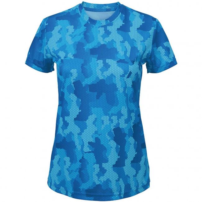 Women's hexoflage™ performance t-shirt culoare camo sapphire marimea m