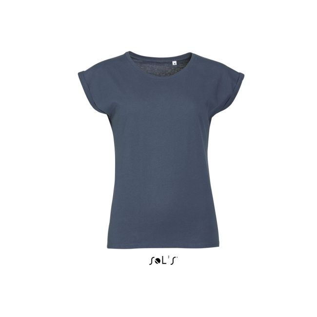 Sol's melba - women’s round neck t-shirt culoare denim marimea m