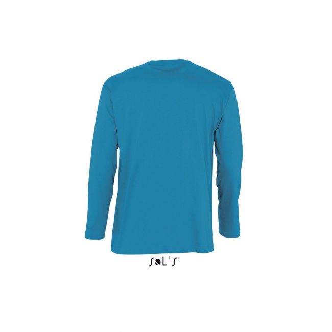 Sol's monarch - men's round collar long sleeve t-shirt culoare aqua marimea xl