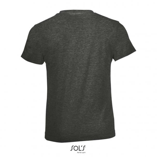 Sol's regent fit kids - round neck t-shirt culoare charcoal melange marimea 4a