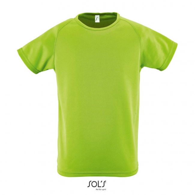 Sol's sporty kids - raglan-sleeved t-shirt culoare apple green marimea 6a