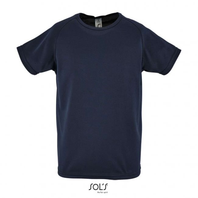 Sol's sporty kids - raglan-sleeved t-shirt culoare french navy marimea 8a