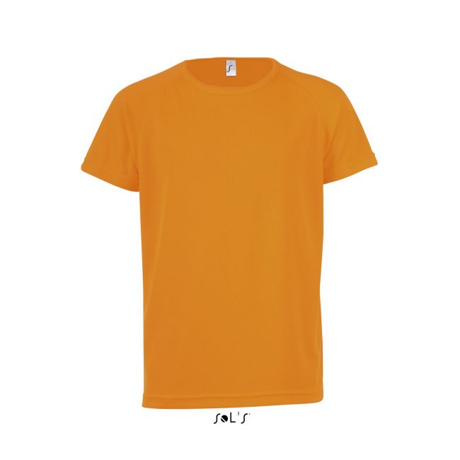 Sol's sporty kids - raglan-sleeved t-shirt culoare neon orange marimea 6a